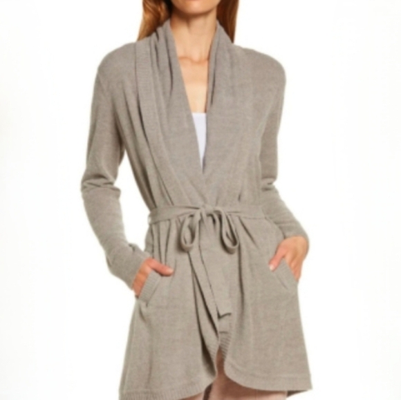 BAREFOOT DREAMS Beach Rock Belted Cardigan M - Picture 1 of 7